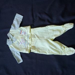 Vintage Cradle Togs, 2 piece, His Majesty outfit, 3 months , yellow & blue